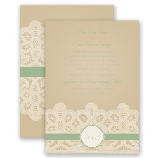 Wrapped In Lace - Meadow - Invitation