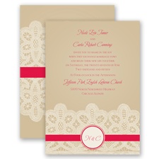Wrapped In Lace - Poppy - Invitation