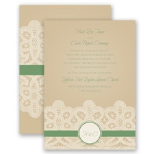 Wrapped In Lace - Clover - Invitation