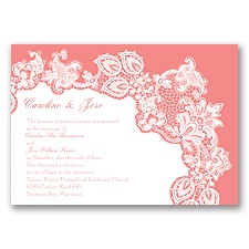 Lacy Delight - Coral Reef - Invitation