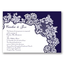 Lacy Delight - Lapis - Invitation