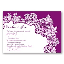 Lacy Delight - Sangria - Invitation