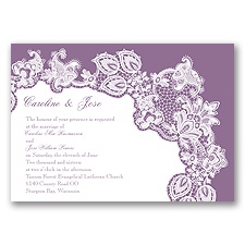 Lacy Delight - Wisteria - Invitation