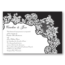 Lacy Delight - Black - Invitation