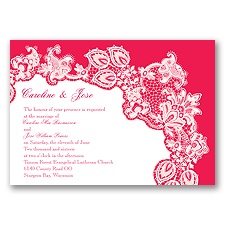 Lacy Delight - Poppy - Invitation