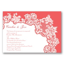 Lacy Delight - Guava - Invitation