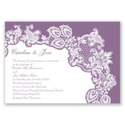 Lacy Delight - Wisteria - Invitation