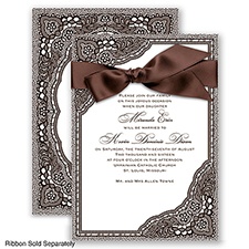 Vintage Romance - Chocolate - Invitation