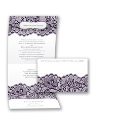 Chantilly Chic Seal and Send - Plum - Invitation