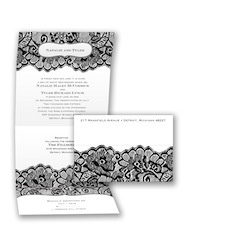 Chantilly Chic Seal and Send - Black - Invitation