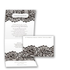 Chantilly Chic Seal and Send - Chocolate - Invitation