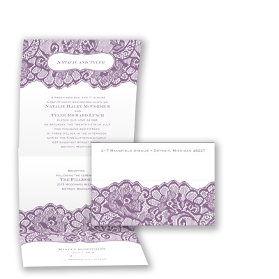 Chantilly Chic Seal and Send - Wisteria - Invitation