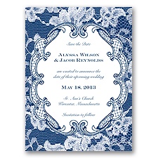 Lace Embrace - Marine - Save the Date