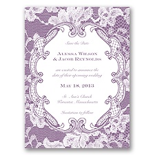 Lace Embrace - Wisteria - Save the Date