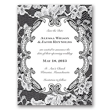 Lace Embrace - Black - Save the Date