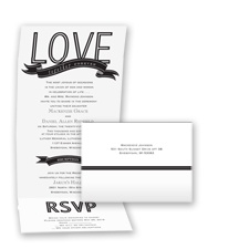 Splendid Love - Black - Seal and Send Invitation