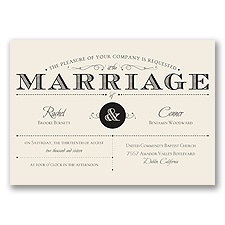 Dapper Day - Black - Invitation