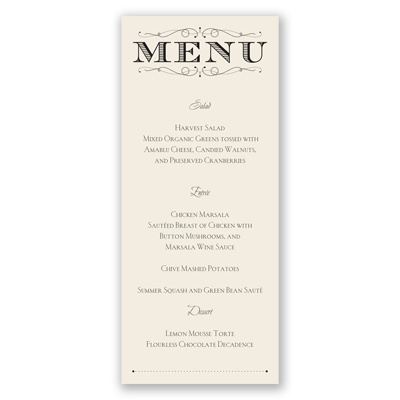 Dapper Day - Menu Card