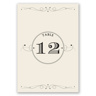 Dapper Day - Table Number Card