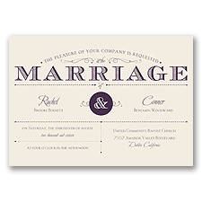 Dapper Day - Plum - Invitation