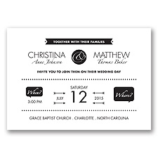 Modern Romance - Black - Invitation