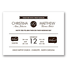 Modern Romance - Chocolate - Invitation