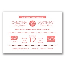 Modern Romance - Coral Reef - Invitation