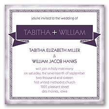 Brilliant Banner - Plum - Invitation