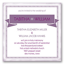 Brilliant Banner - Wisteria - Invitation