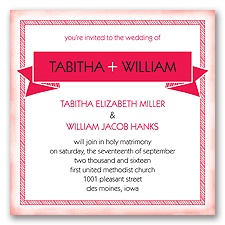 Brilliant Banner - Poppy - Invitation