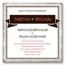 Brilliant Banner - Chocolate - Invitation