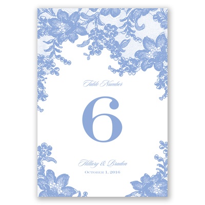 Lace Fantasy - Table Number Card