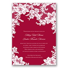 Lace Fantasy - Apple - Invitation