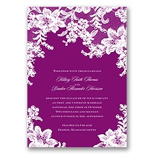 Lace Fantasy - Sangria - Invitation