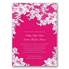 Lace Fantasy - Watermelon - Invitation
