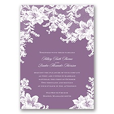 Lace Fantasy - Wisteria - Invitation