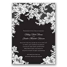 Lace Fantasy - Black - Invitation