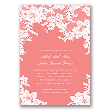 Lace Fantasy - Coral Reef - Invitation