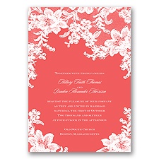 Lace Fantasy - Guava - Invitation
