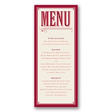 Today is the Day - Apple - Menu Card