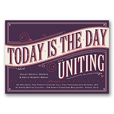 Today is the Day - Plum - Invitation