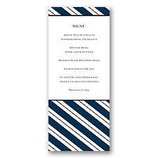 Formal Stripes - Menu Card
