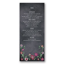 Blooming Chalkboard - Begonia - Menu Card