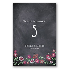 Blooming Chalkboard - Begonia - Table Number