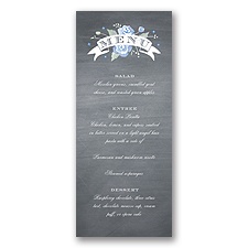 Rustic Bouquet - Bluebird - Menu Card