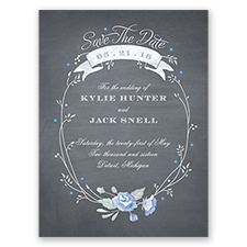 Rustic Bouquet - Bluebird - Save the Date