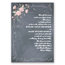 Rustic Bouquet - Blush - Invitation