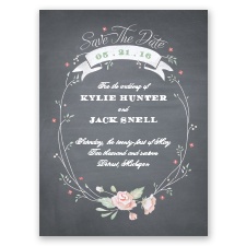 Rustic Bouquet - Blush - Save the Date