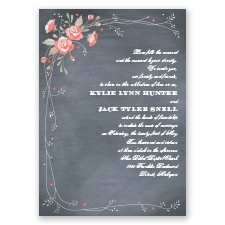 Rustic Bouquet - Coral Reef - Invitation