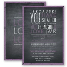 Pretty Proclamation - Wisteria - Invitation